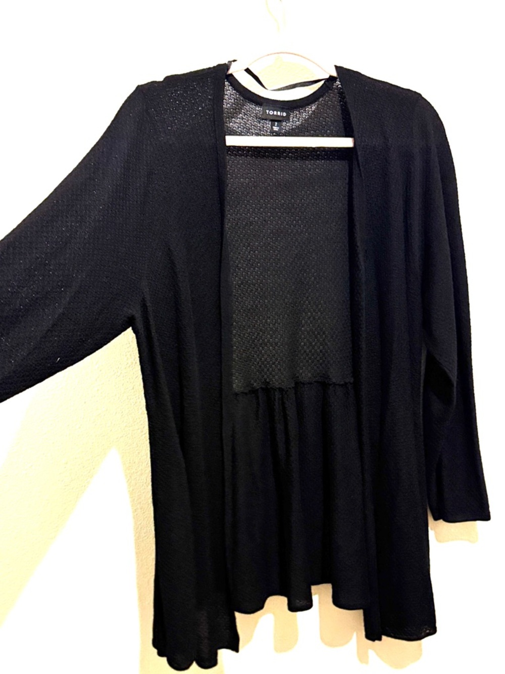 torrid Black Open-Front Lightweight Cardigan